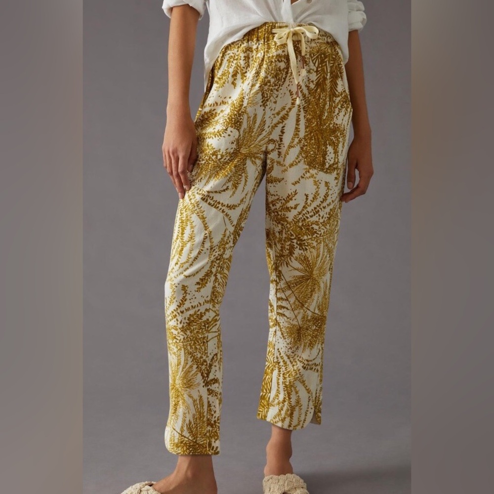 Anthropologie Pilcro Linen Cropped Pants